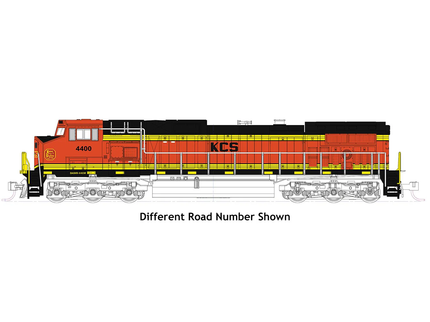 176-3520 C44-9W EMD Kansas City Southern 4401