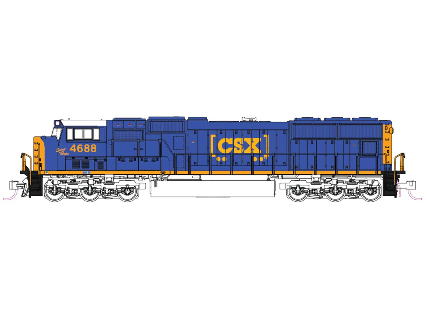 176-7617-S EMD SD70M CSX 4688 'Spirit of Tampa' - DCC-Sound