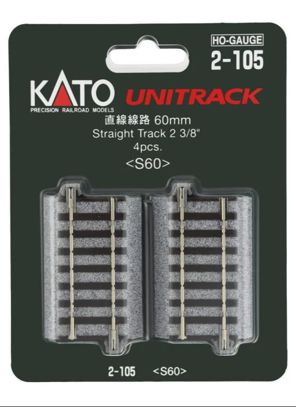 2-105 Unitrack (S60) Straight Track 60mm 4pcs - Image 4