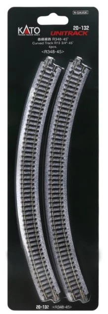 20-132 Kato 20-132 Ground Level Radius 348mm Curved Track 45 Deg.(4) - Image 4