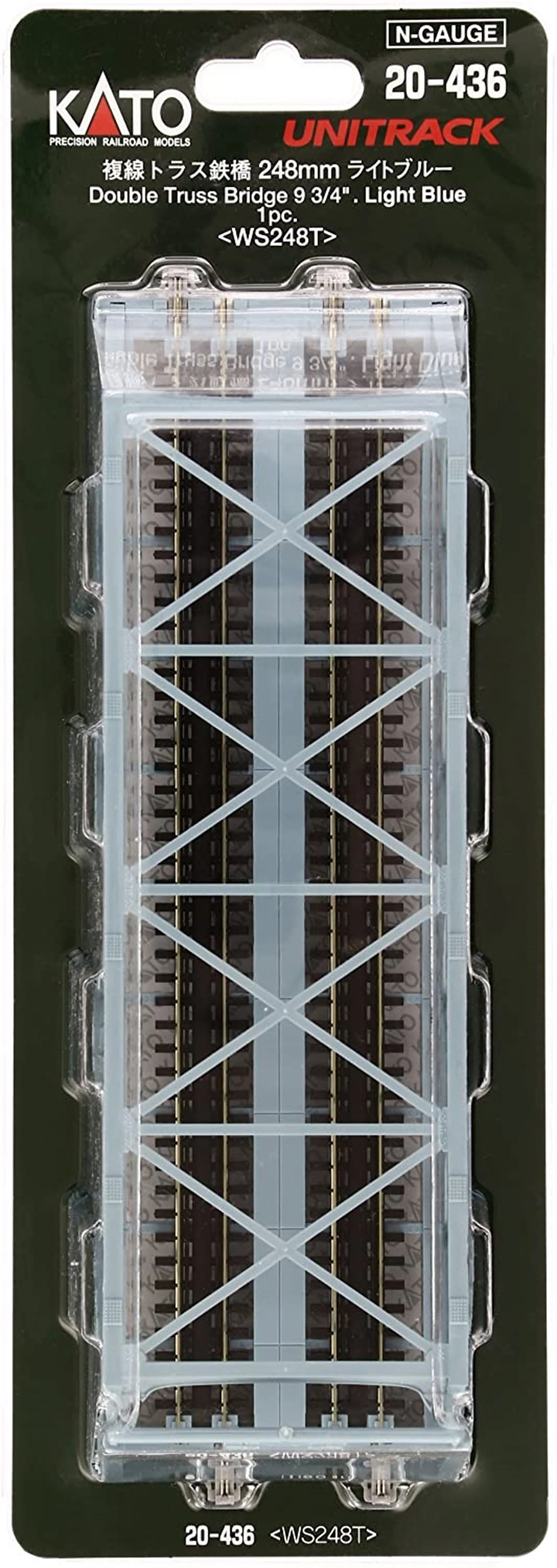 20-436 Kato 20-436 Double Track Truss Girder Bridge 248mm Light Blue - Image 4