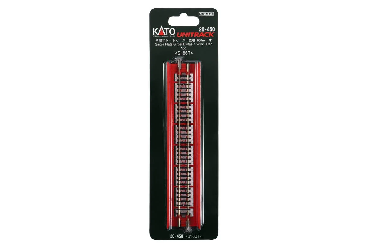 20-450 Kato 20-450 Single Track Plate Girder Bridge 186mm Red - Image 3