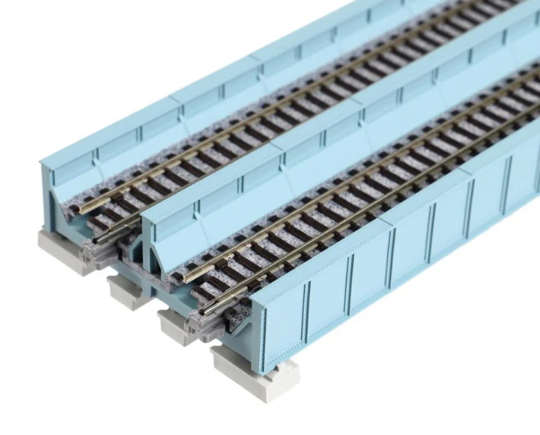 20-455 Kato 20-455 Double Track Plate Bridge 186mm Light Blue - Image 2