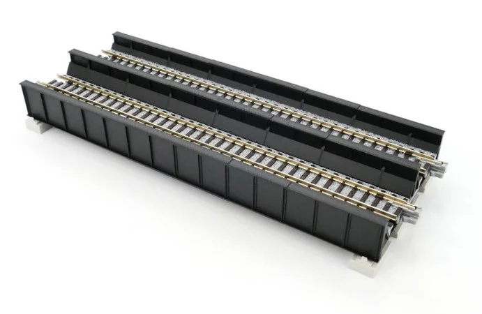 20-458 Unitrack (WS186T) Dual Straight Plate Girder Bridge Black
