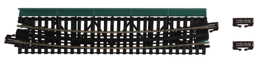 20-466 Unitrack (R448-15T) Curved Girder Bridge Green 15 Degree