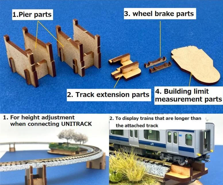 24-051 Mini Diorama Base Straight 124mm Kit with Track - Image 4