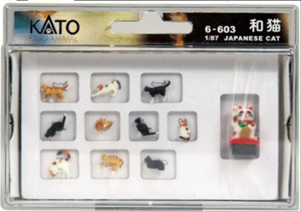 6-603 Japanese Cats (10) Figure Set