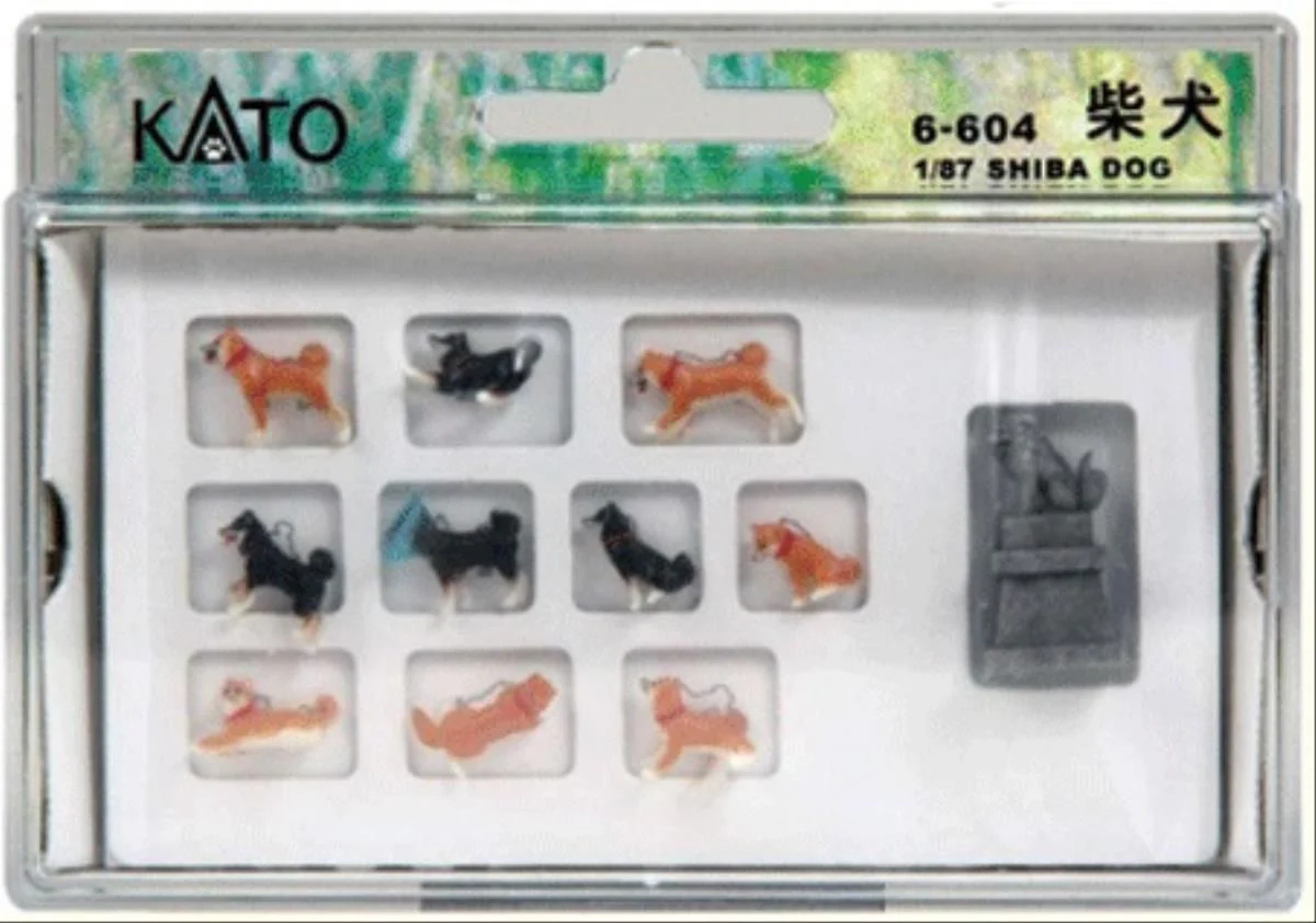 6-604 Japanese Dogs (10) Figure Set
