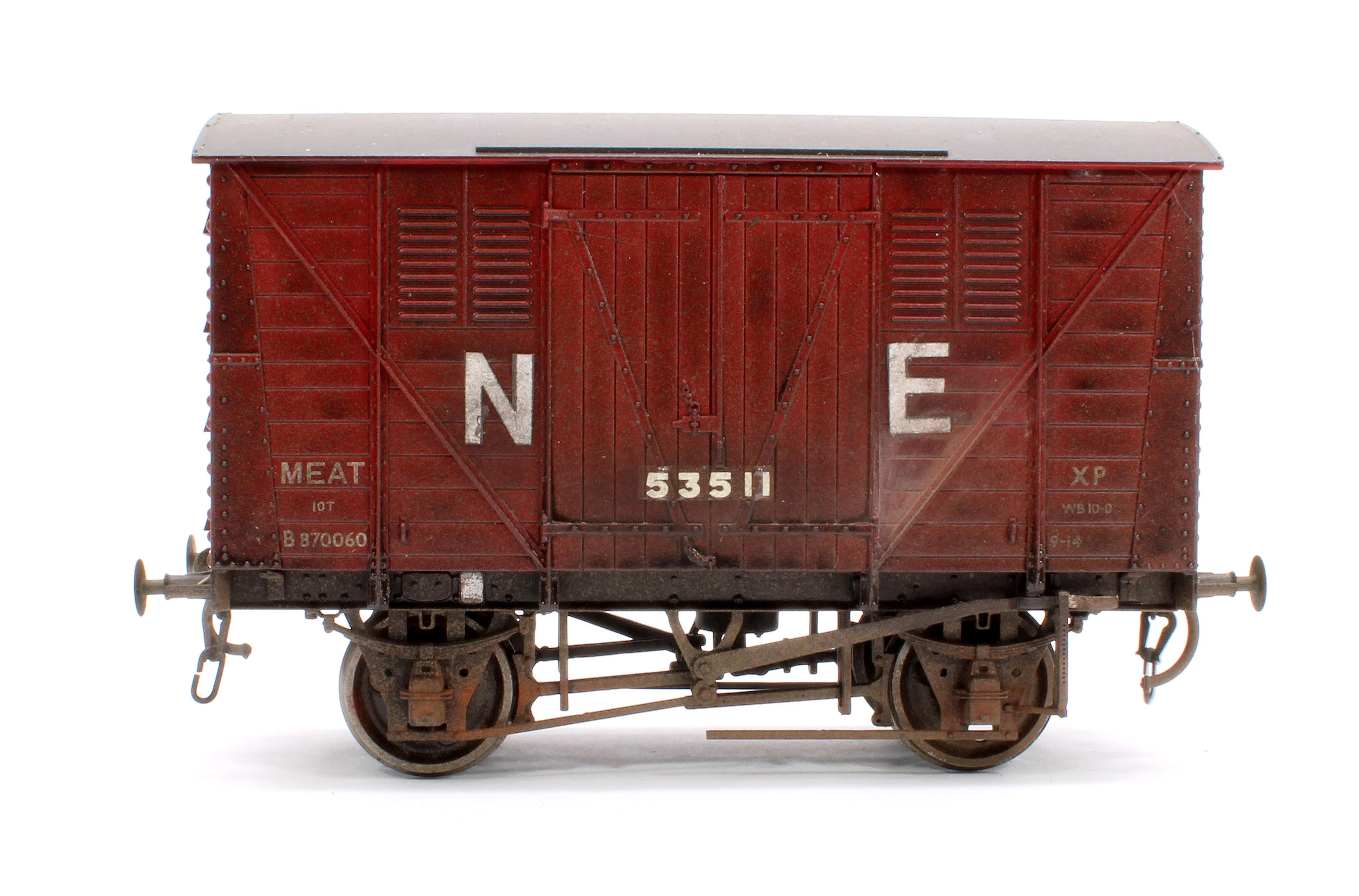 53511 Pre-Owned NE 10T Meat Van No.53511 - Weathered (Unboxed) - Image 2