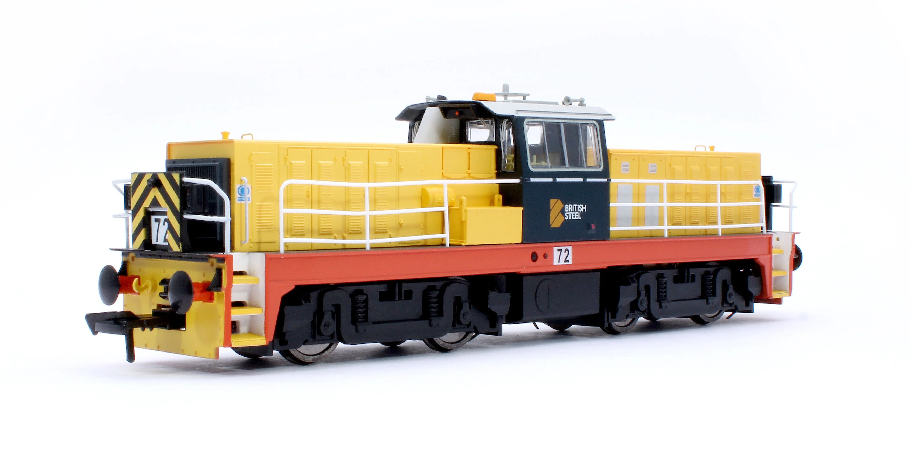 KRM-HUN-OO-F-72 Hunslet Bo-Bo in British Steel Yellow/Blue No.72 Diesel Locomotive - DCC Fitted - Image 3