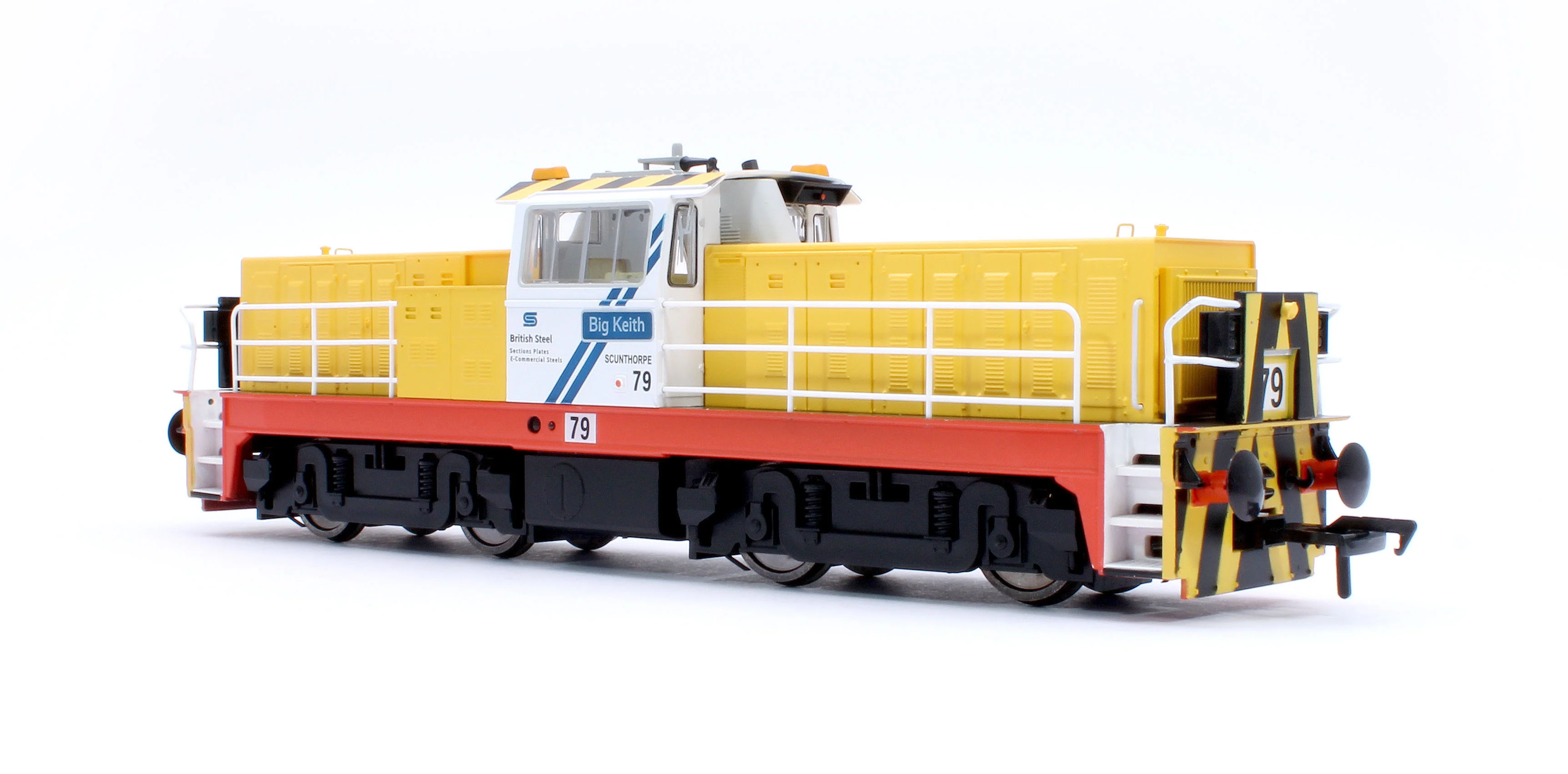 KRM-HUN-OO-S-79 Hunslet Bo-Bo in British Steel Yellow/White "Big Keith" No.79 Diesel Locomotive - DCC Sound - Image 2