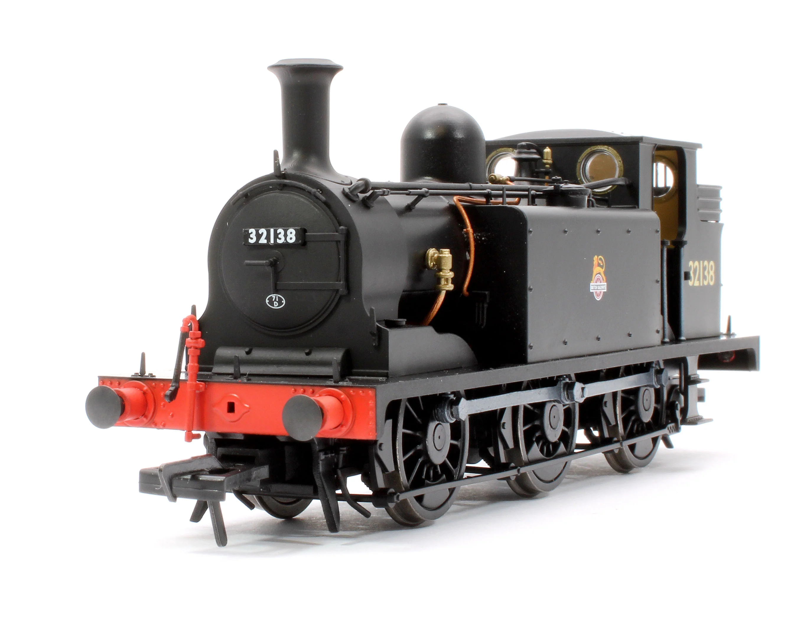 936510 LBSCR Stroudley ‘E1’ 0-6-0T No. 32138 BR Unlined Black (Early Emblem) - Steam Tank Locomotive - DCC Sound - Image 8