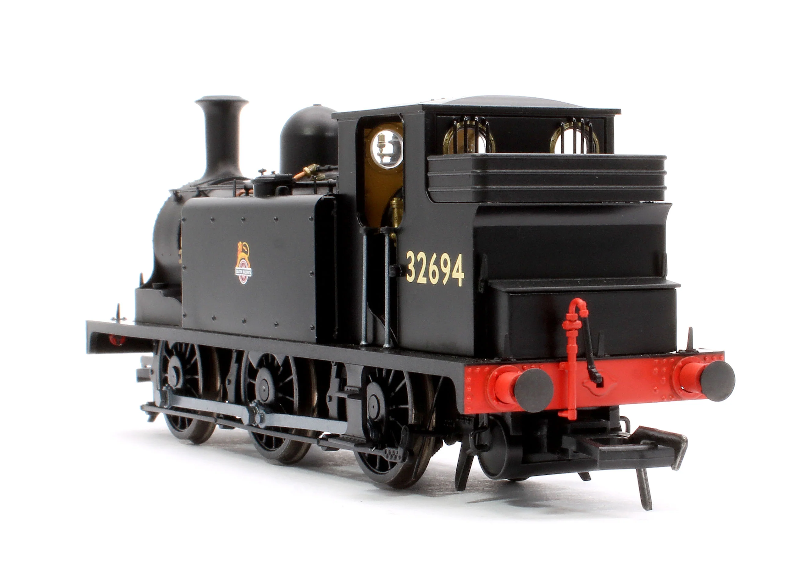 936509 LBSCR Stroudley ‘E1’ 0-6-0T No. 32694 BR Unlined Black (Early Emblem) - Steam Tank Locomotive - DCC Sound - Image 9