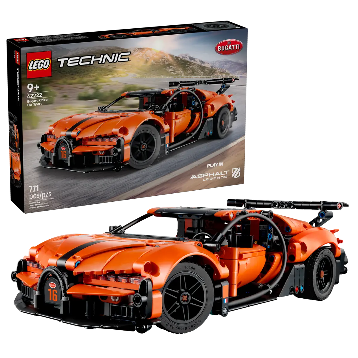 42222 Lego Technic Bugatti Chiron Pur Sport Hypercar - 42222