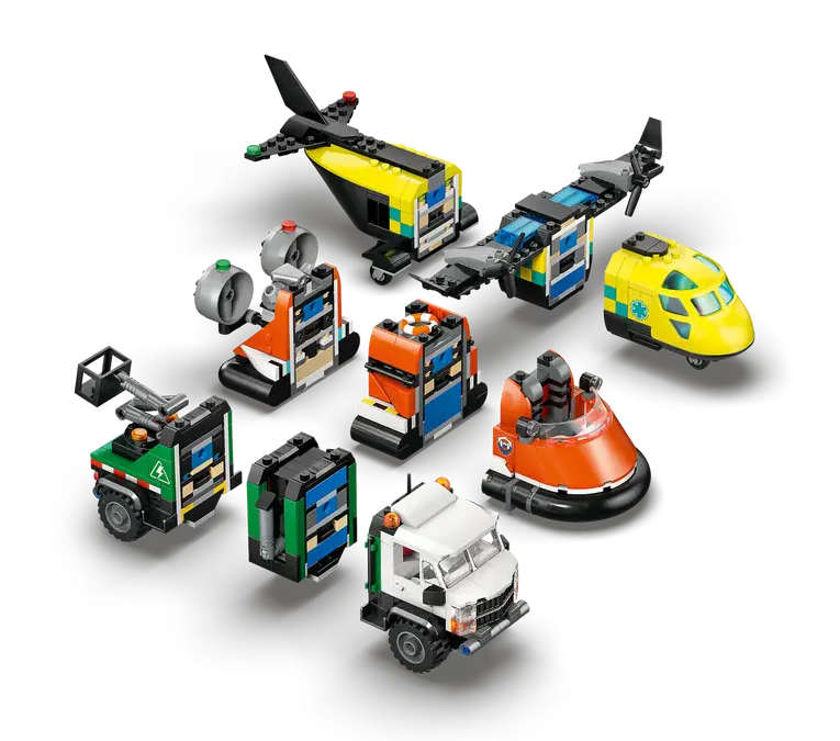 60505 Lego City Airplane, Service Truck & Hovercraft Remix - 60505 - Image 6