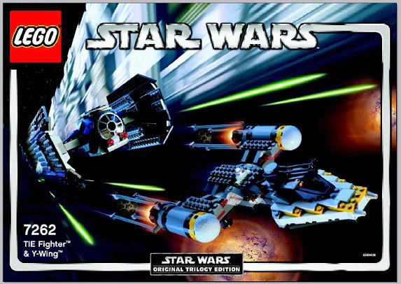 7262 Pre-Owned Lego Star Wars TIE Fighter and Y Wing Fighter - 7262