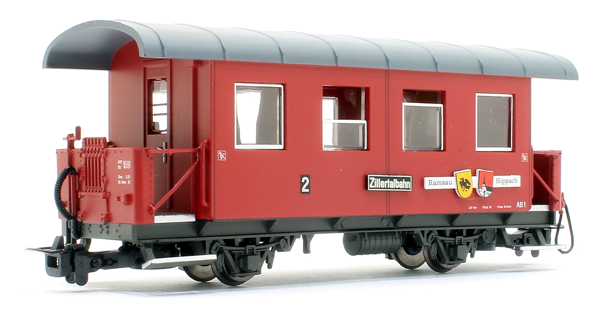 L344366 2-axle coach, AB 1, "Ramsau/Hippach", Zillertalbahn, Ep.VI
