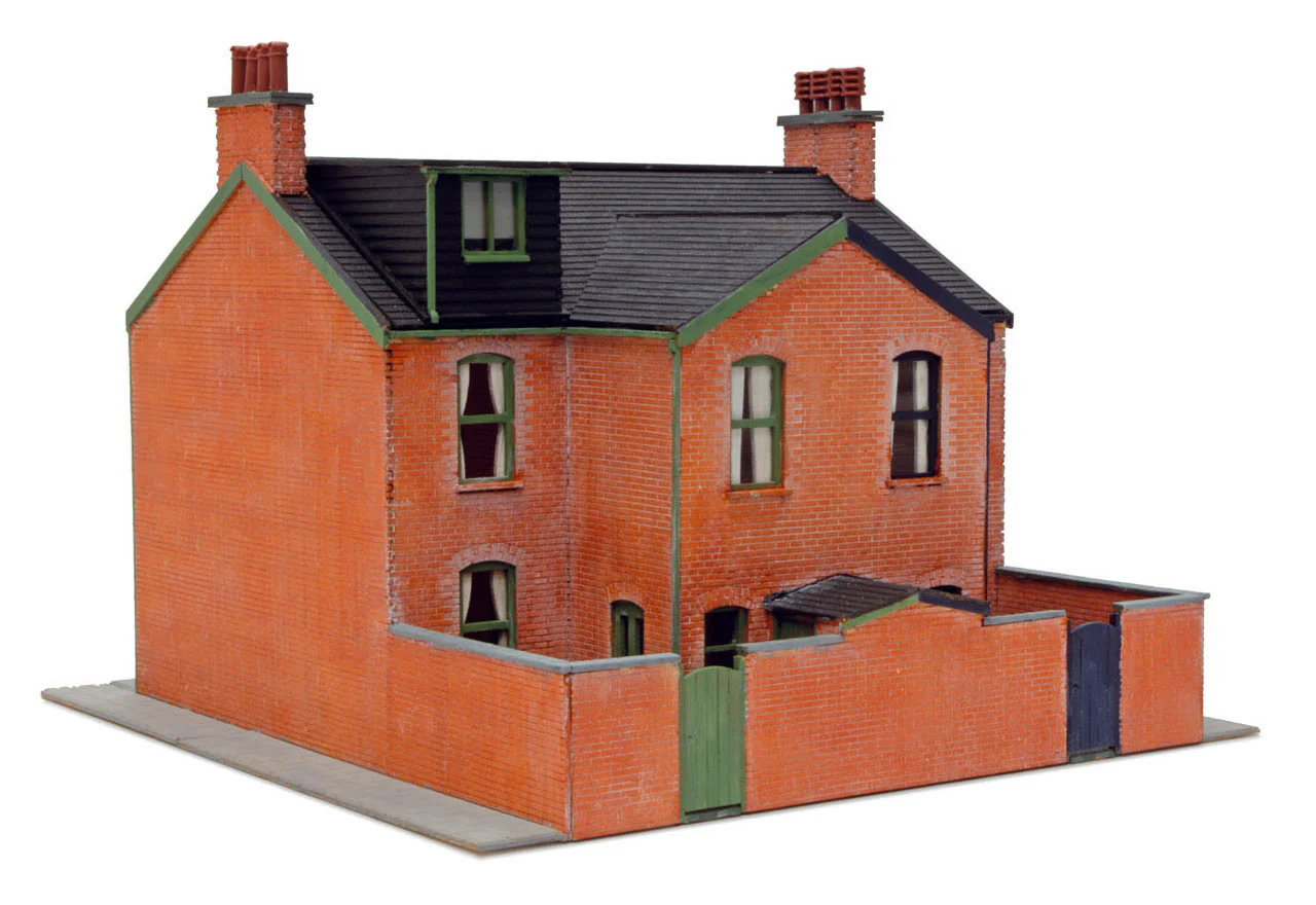 LK208 Lineside OO/HO Victorian House complete - Laser Cut Kit - Image 2