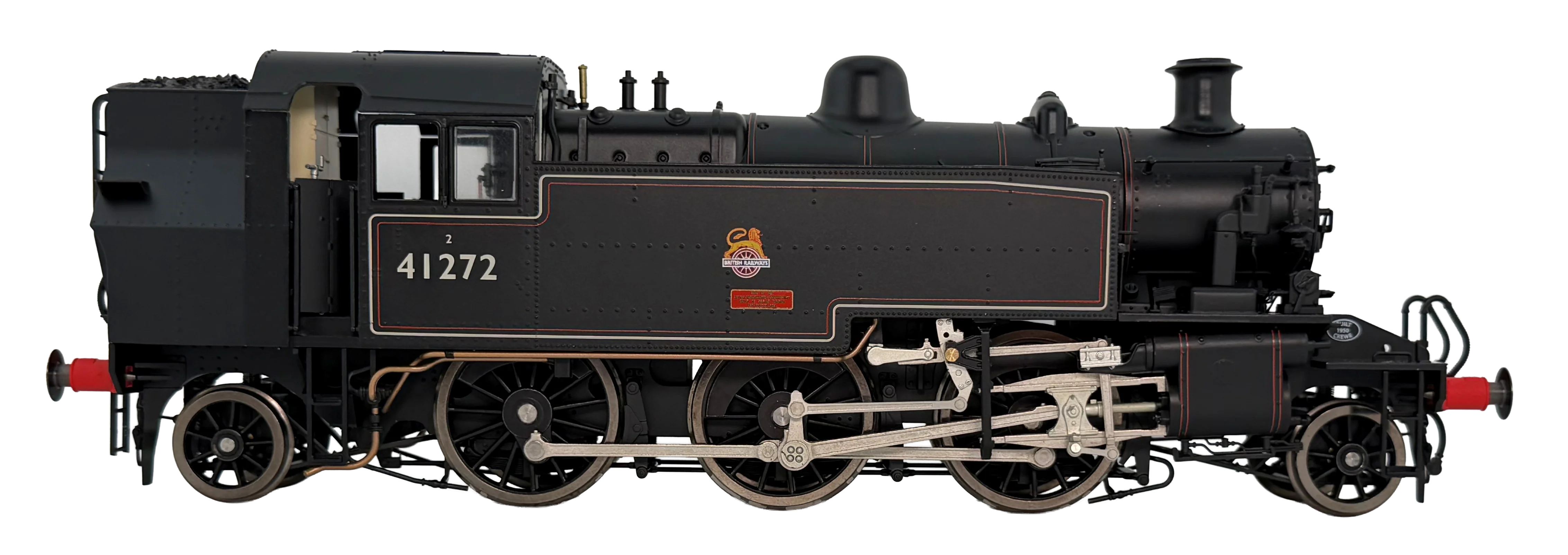 LHT-S-041-003S Ivatt Class 2 2-6-2T 41272 BR Lined Black Early Crest Push Pull Steam Locomotive - DCC Sound