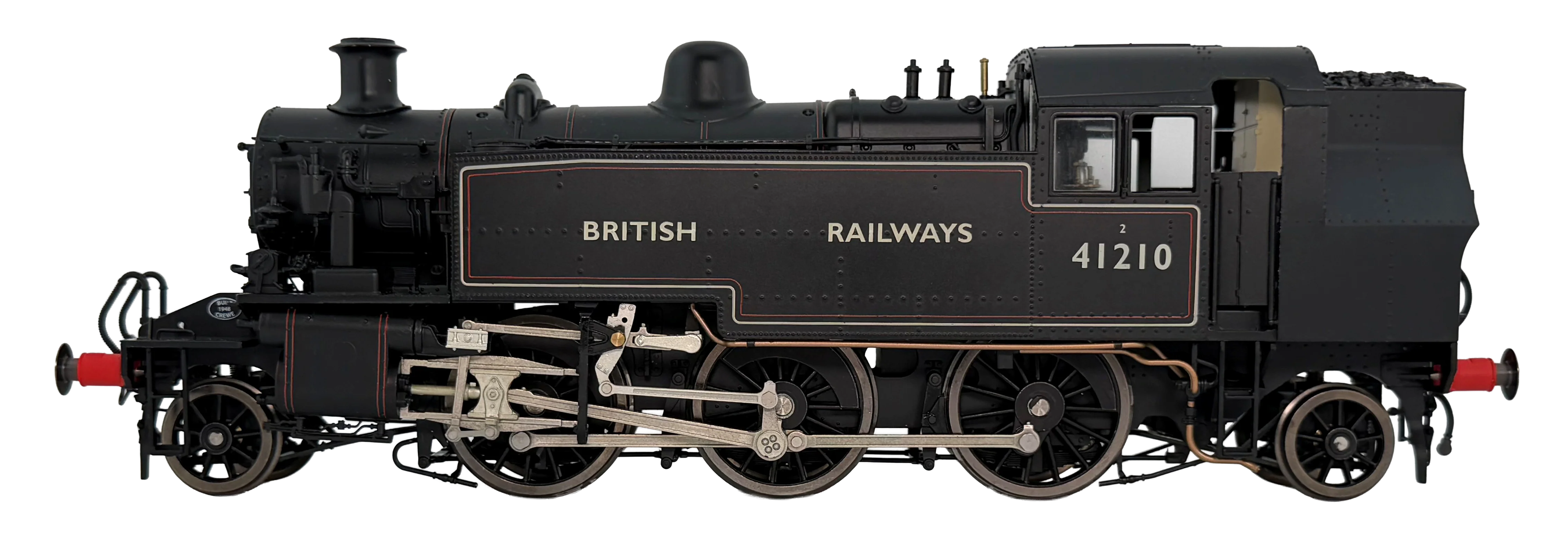 LHT-S-041-002S Ivatt Class 2 2-6-2T 41210 British Railways Lined Black Push Pull Steam Locomotive - DCC Sound