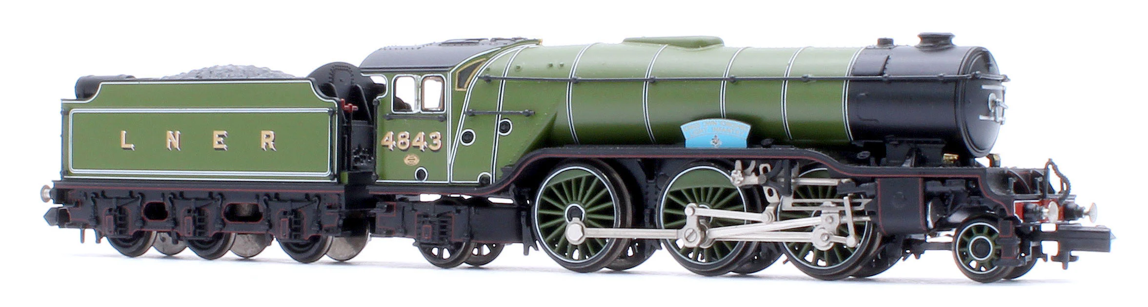 372-611 LNER V2 4843 'Kings Own Yorkshire Light Infantry' LNER Lined Green Steam Locomotive - Image 6