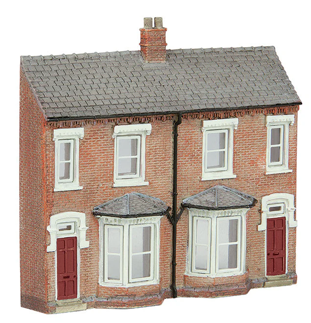 42-202R Low Relief Front Terraced Houses - Red
