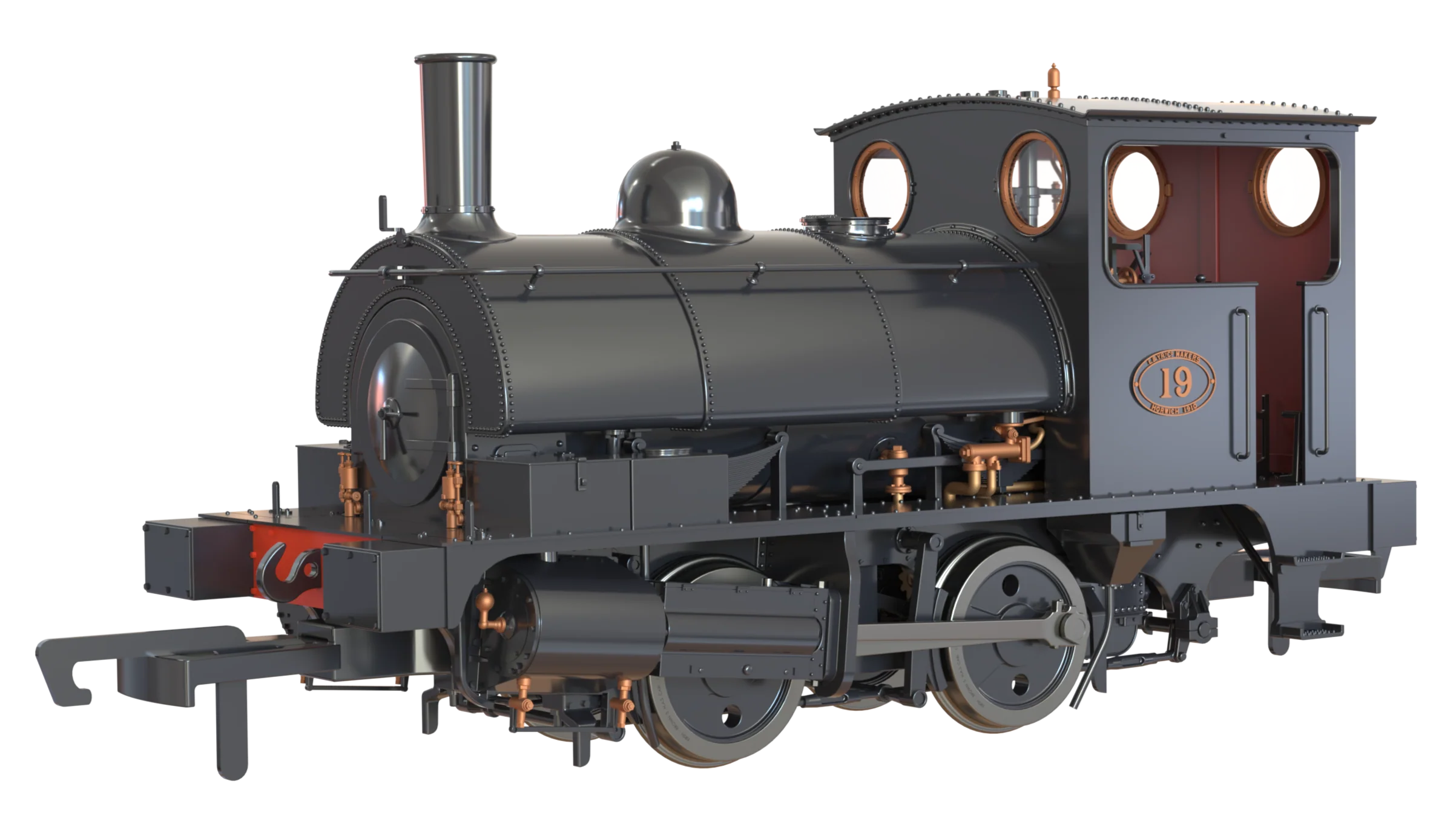 C1028 LYR 'Pug' 0-4-0ST 19 LYR Unlined Black (as preserved) Steam Locomotive