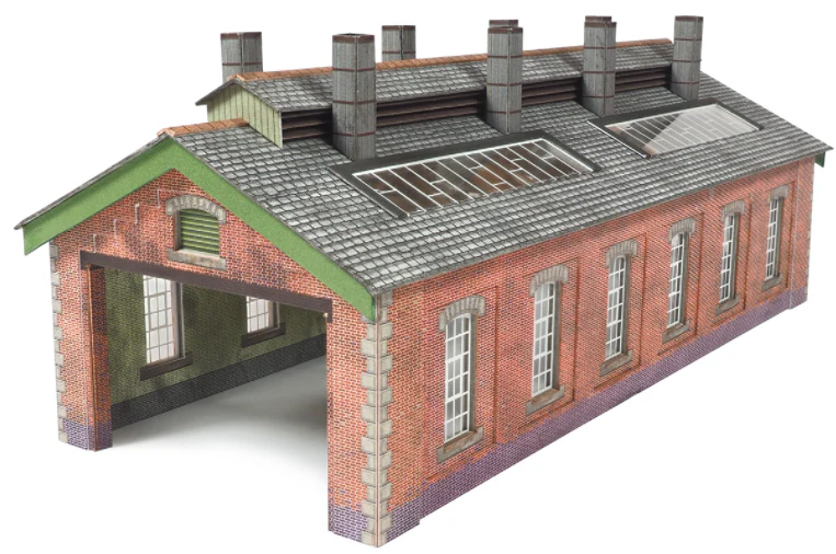 PN913 PN913 Double Track Engine Shed In Red Brick Kit - Image 2