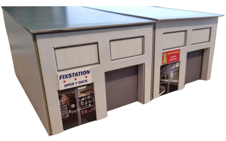 076-003 1:76 Scale Modern Industrial Units Model Card Kit (Pack of 2) - Image 4