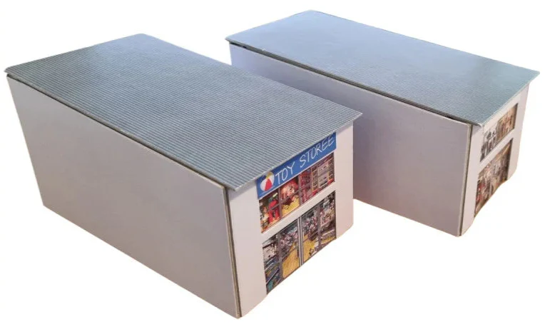 076-004 1:76 Scale Modern Retail Units Model Card Kit (Pack of 2) - Image 3