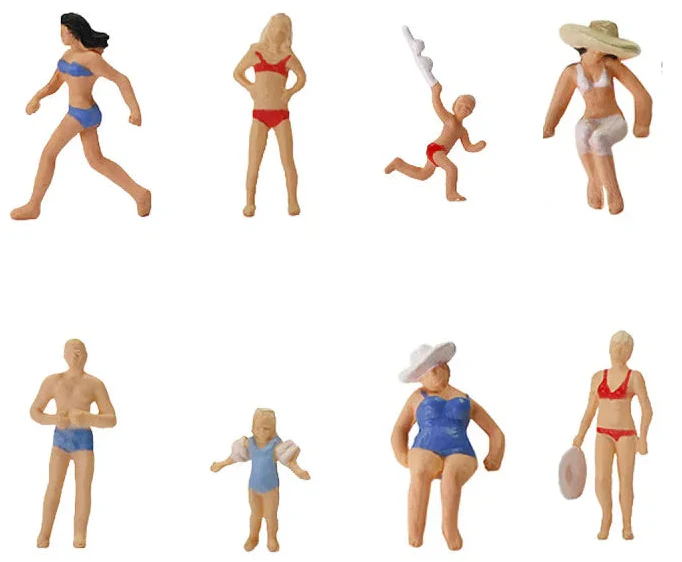 076-510 1:76 Scale Premium Bathing Figures (8 Pack)