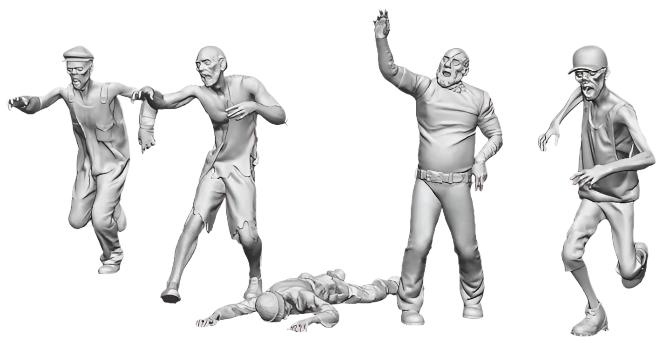 0240-148 N Gauge - Halloween Zombie Pack 1