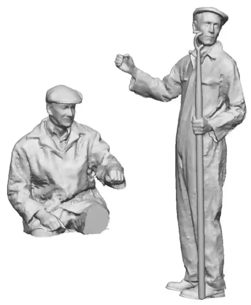 10238-076 OO Gauge Loco Specific Crew - Class 02 Industrial Crew
