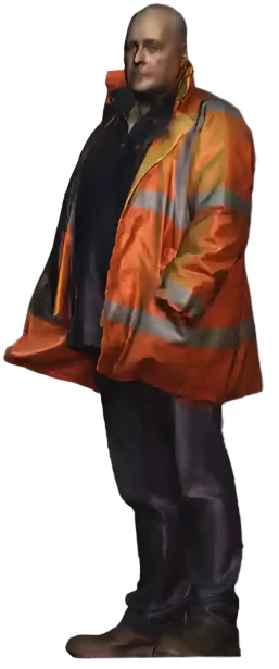 1104-076 OO Gauge - Railway & Lineside - Loco Crew in High Vis Jacket - Image 2