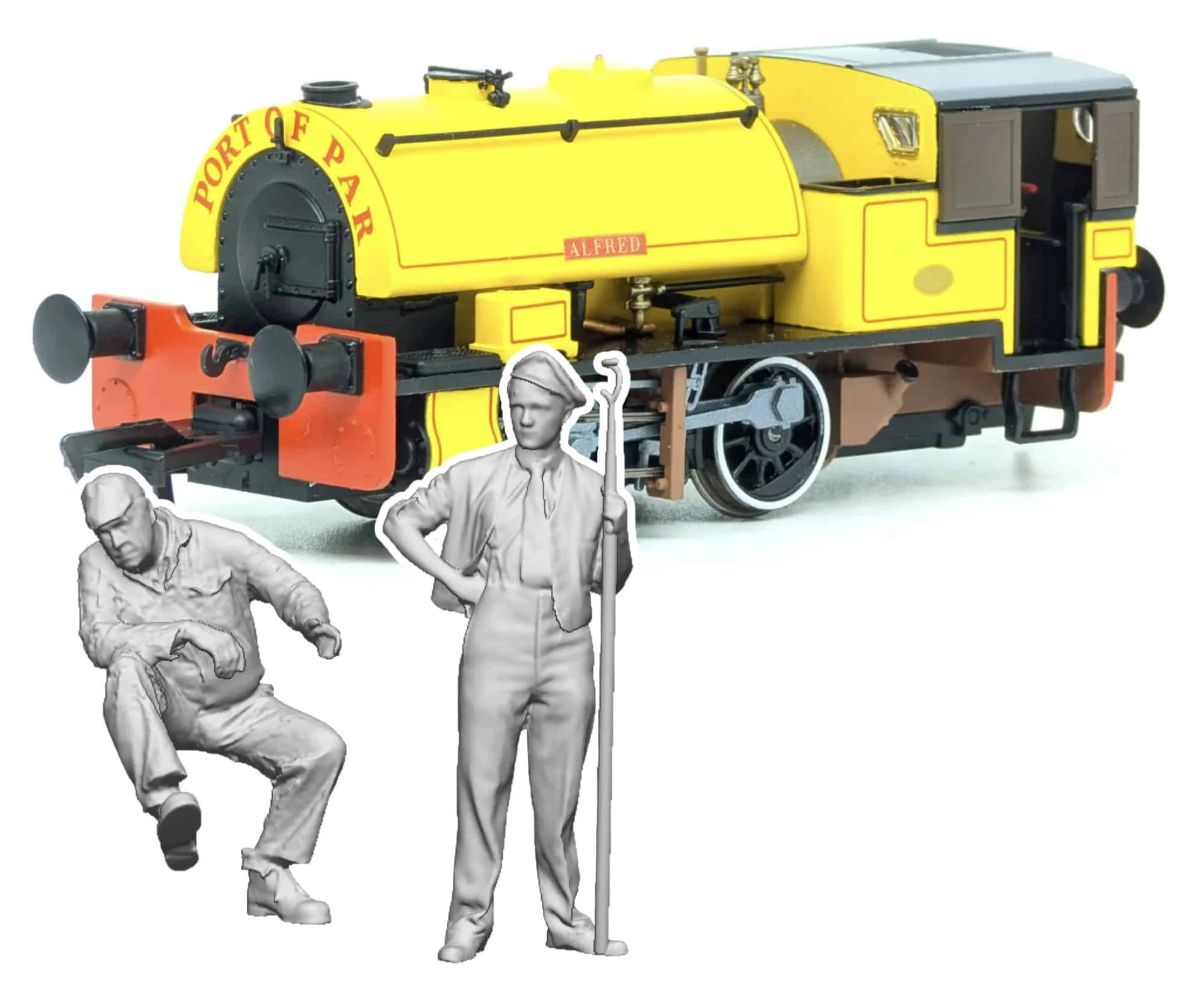 11298-076 OO Gauge Loco Specific Crew - Port of Par Bagnall Crew Pack