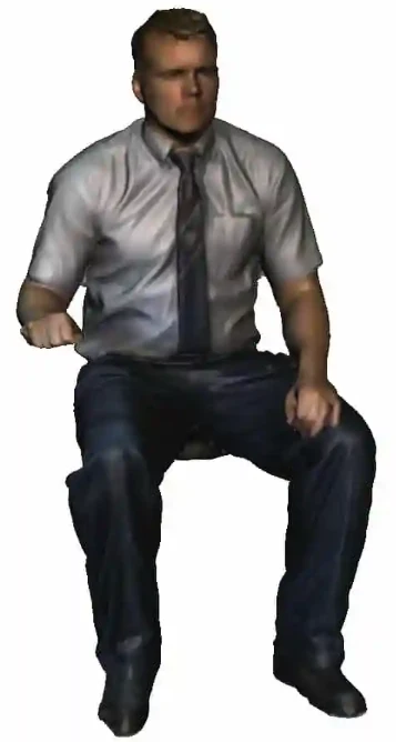 1154-076 OO Gauge - Railway & Lineside - 1998-Present Day - Seated Driver in shirt & tie - Image 2