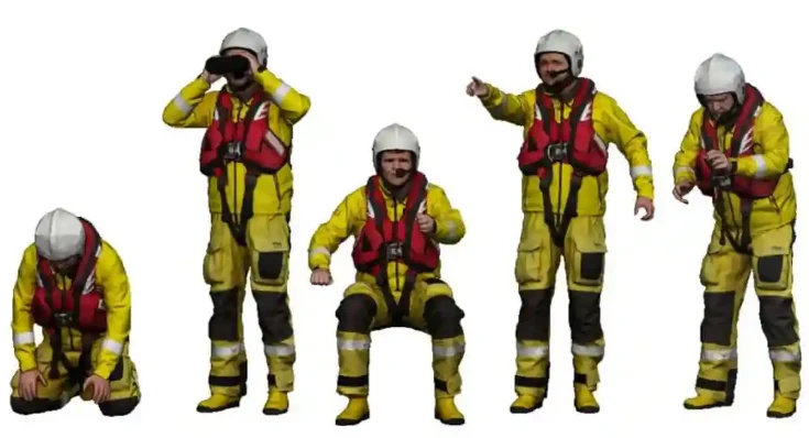 1341-032 1:32 Scale - Trade & Services - RNLI Crew on Deck - Image 2