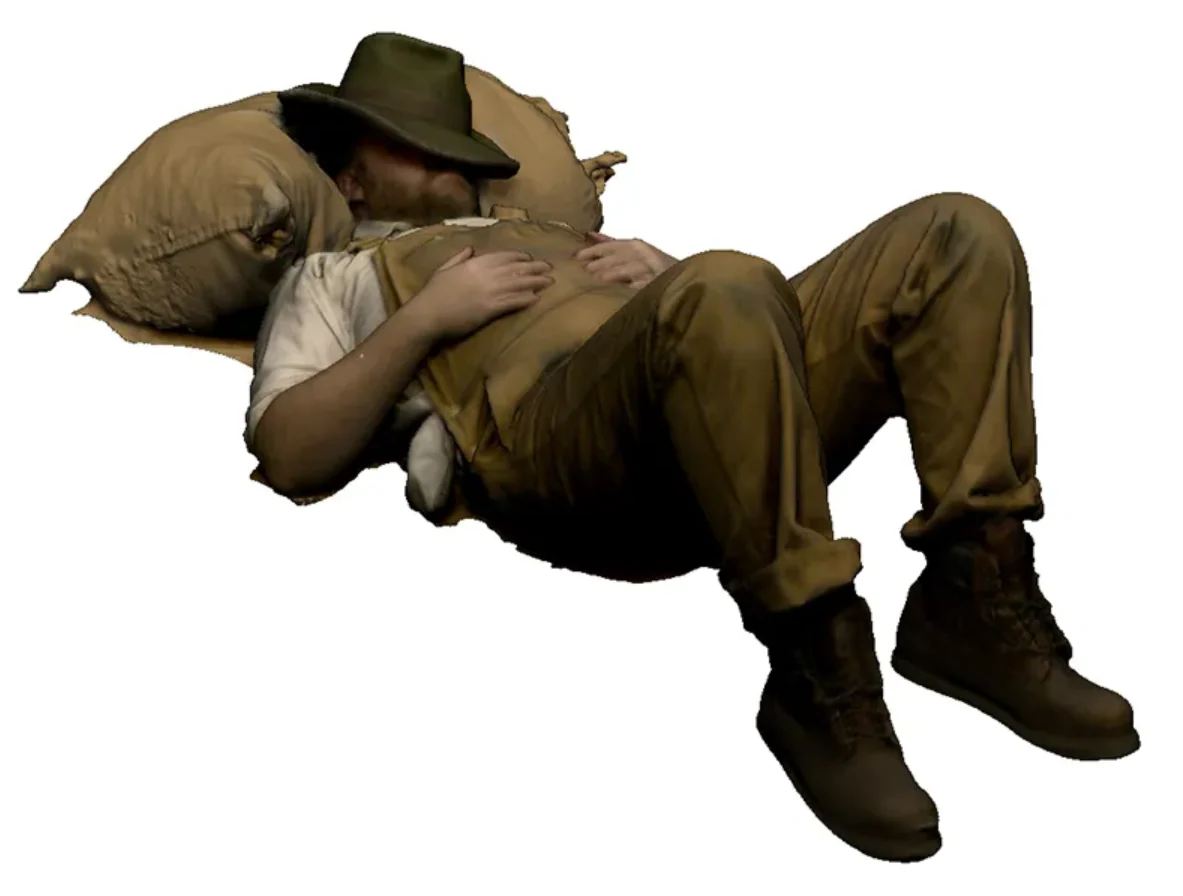 14214-043 O Gauge - Trade & Services - Mill worker sleeping - Image 2