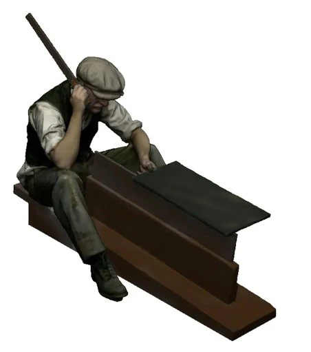 14252-043 O Gauge Work and Industry - Slate Trimmer - Image 2