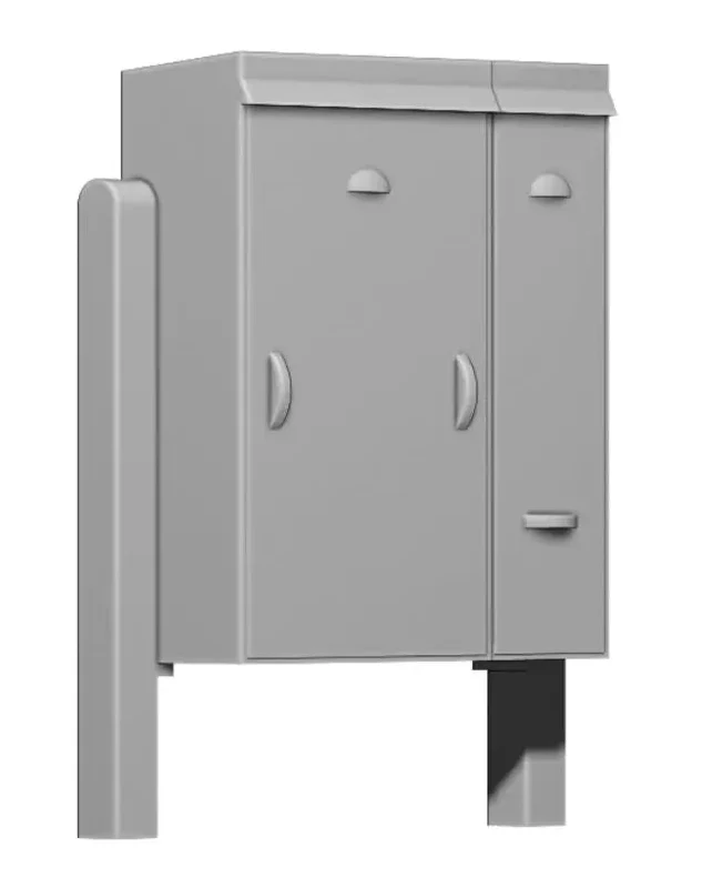 2162-076 OO Gauge Lineside Details - Medium Lineside Cabinets x5