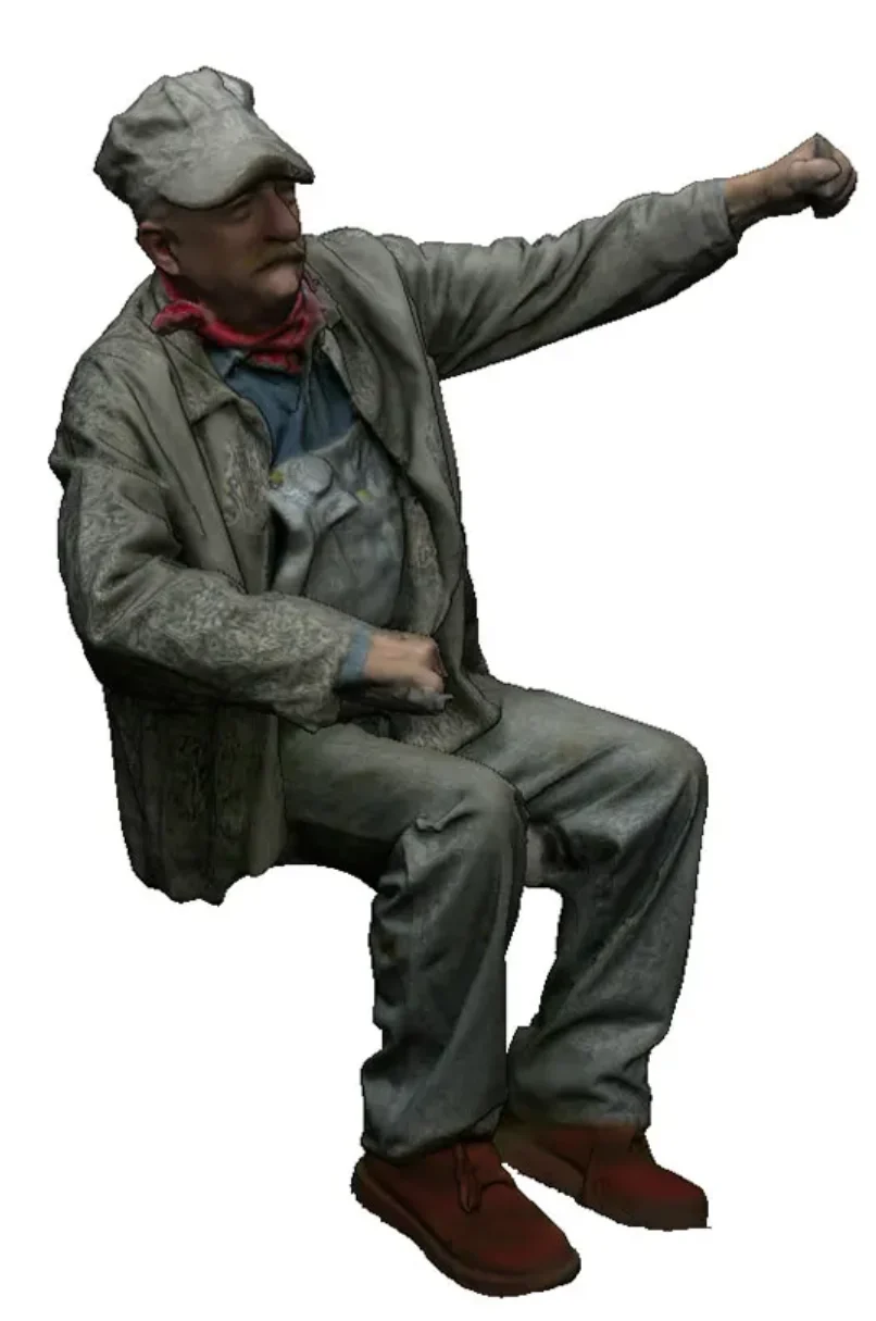 22050-048L 1:48 Scale - North American - Seated Engineer using Throttle - Left Hand Raised - Image 2