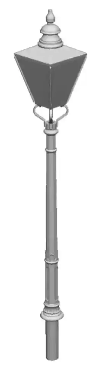 2606-043 O Gauge - Detailing - GWR No1 Column Octagonal Lamps x5