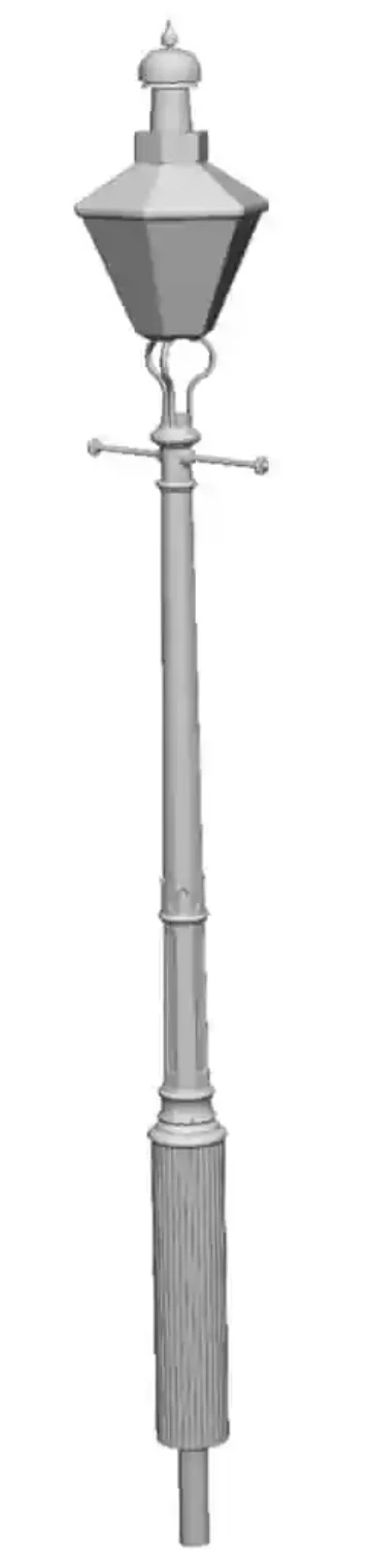 2609-076 OO Gauge - Detailing - GWR No3 Column Yard Octagonal Lamps x5