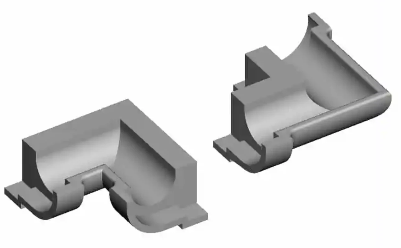 2959-0763 OO Gauge - Detailing - Half Round Guttering 90 Corners x8