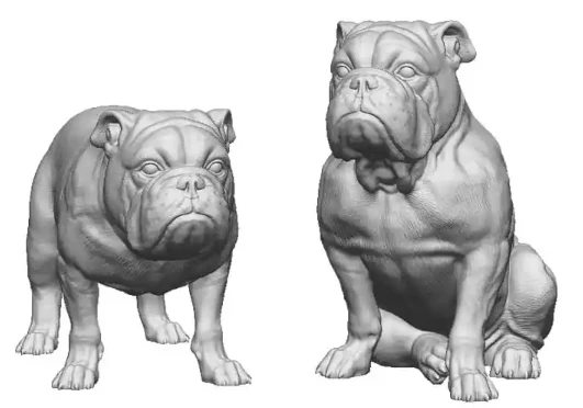 31016-148 N Gauge - Pets, Wildlife & Livestock - English Bulldogs x2