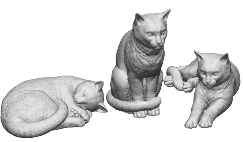 31050-148 N Gauge Pets, Wildlife & Livestock - Tabby Cats - Pack of 3