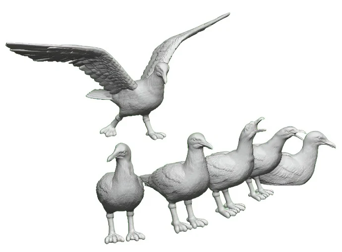 31400-076 OO Gauge Pets, Wildlife & Livestock - Seagulls - Pack of 12