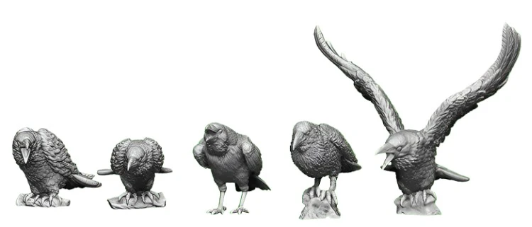 31402-148 N Gauge Pets, Wildlife & Livestock - Crows - Pack of 10