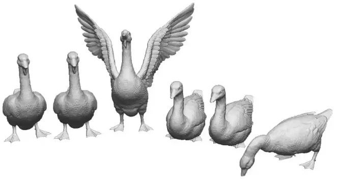 31409-148 N Gauge - Pets, Wildlife & Livestock - Geese x6