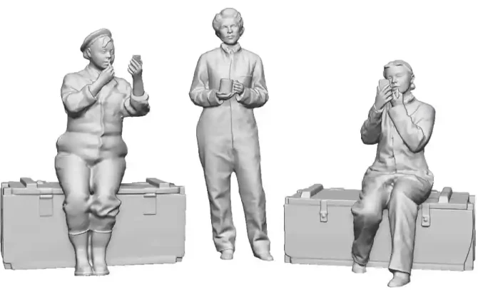 50221-048 1:48 Scale RAF Through the Ages - World War Two - WAAFs at rest